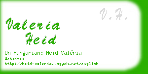 valeria heid business card